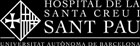 Logotip de l'Hospital de Sant Pau blanc