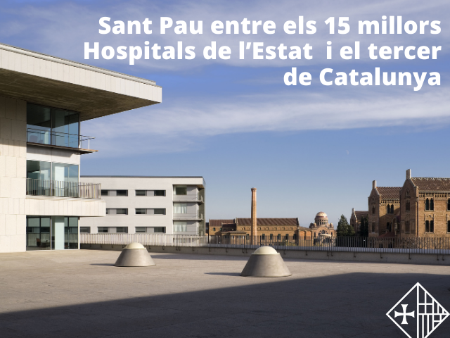 Sant Pau entre els 15 millors Hospitals de l’Estat  i el tercer de Catalunya