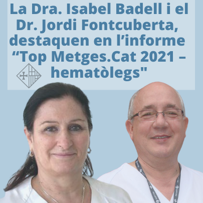 Hematologia destaca a l’informe Top Metges.Cat 2021