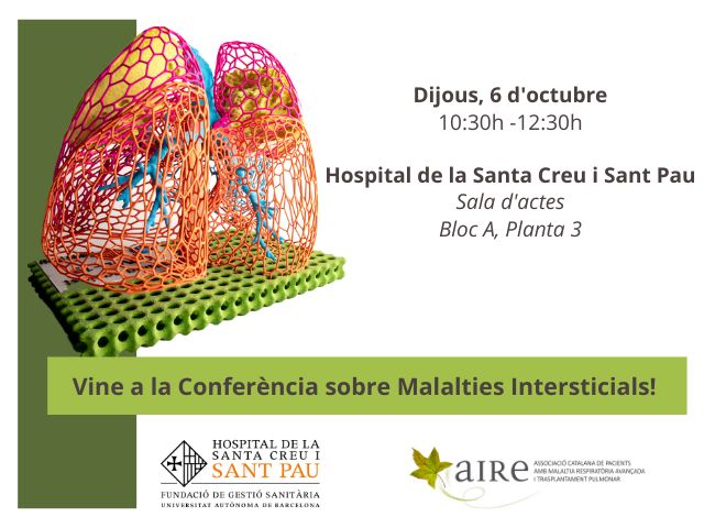 Vine a la Conferència sobre Malalties Intersticials!