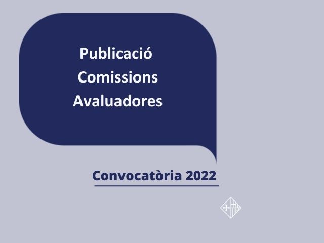 Publicació Comissions Avaluadores