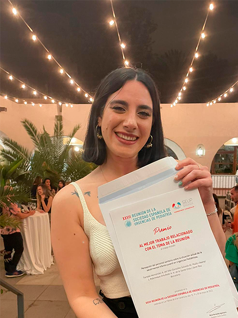 Alejandra Torrado, infermera de Pediatria premiada a la XXVII Reunió anual de la SEUP