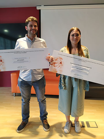 Dos infermers interns residents de Pediatria premiats pel COIB