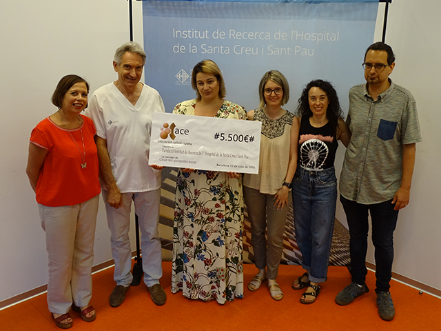Donació de l’Associació d’afectats per CADASIL a l’Institut de Recerca de Sant Pau- IIB Sant Pau